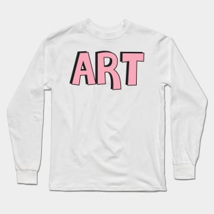 Film Crew On Set - Art - Pink Text - Front Long Sleeve T-Shirt